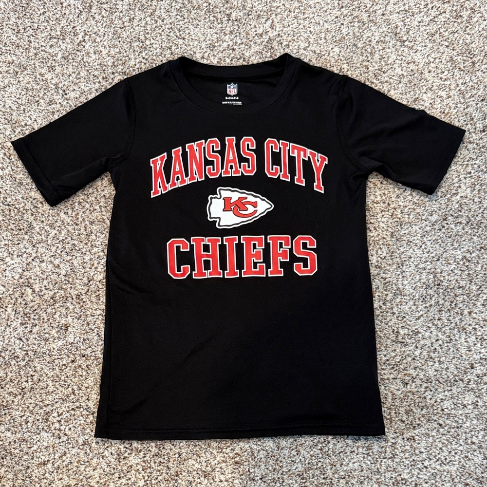 NFL Black Kansas City Chiefs Red & White Graphic Tee